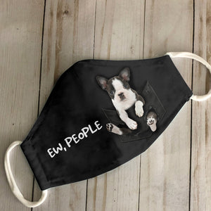 Boston Terrier In Pocket EZ07 1907 Face Mask