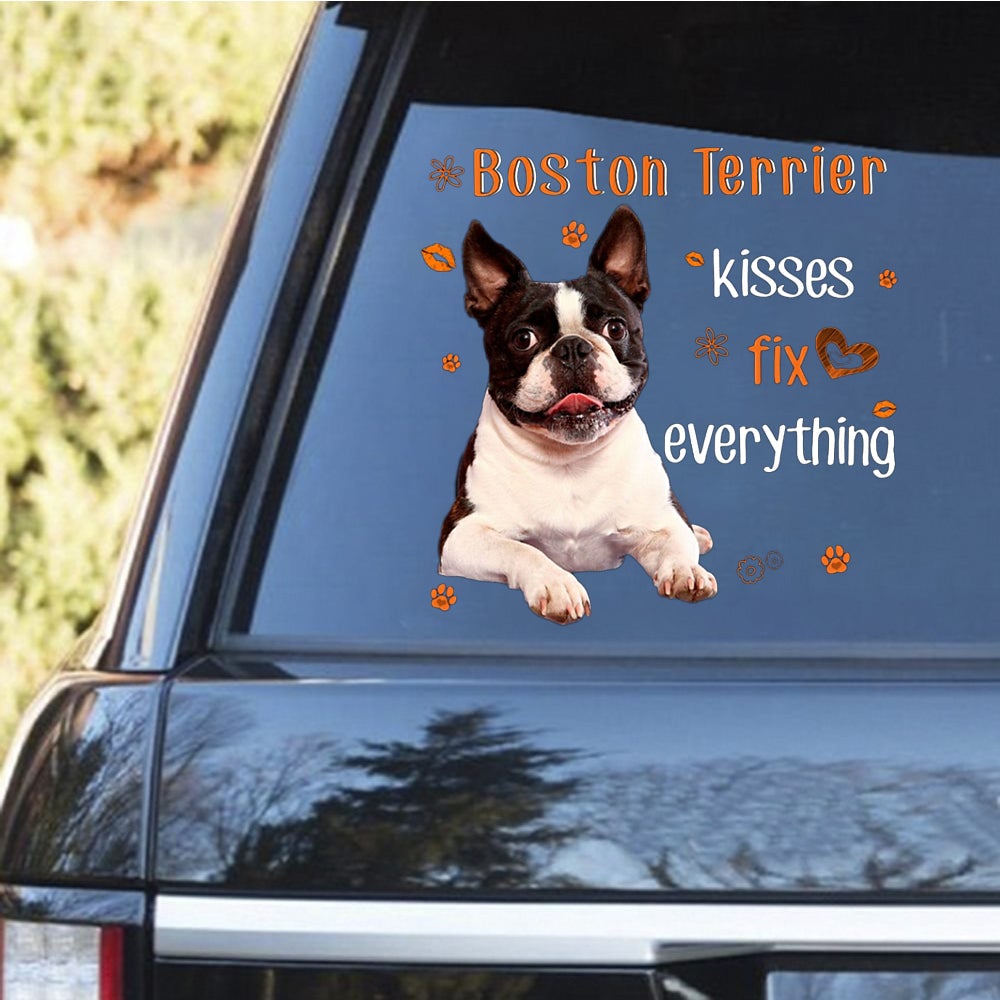 Boston Terrier-Kiss Fix Everything Decal