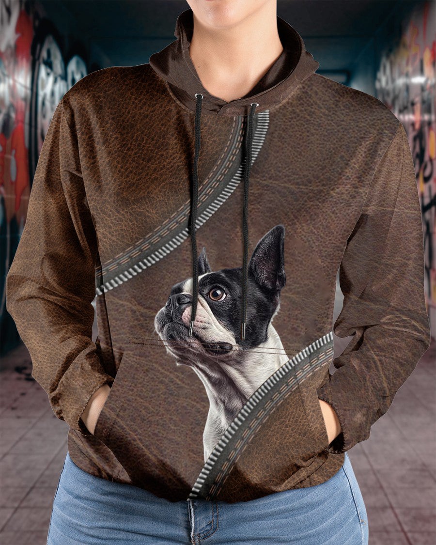 Boston Terrier-Never Walk Alone Hoodie