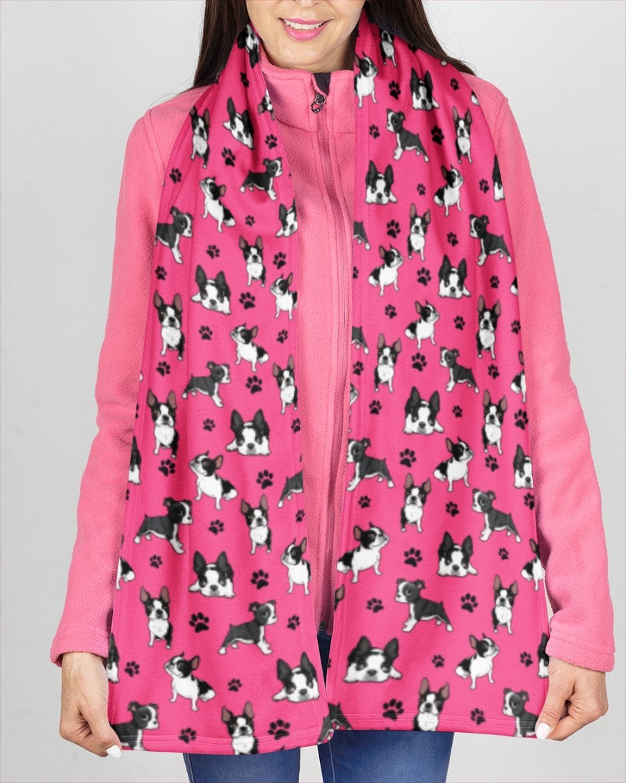 Boston Terrier-Paw Dog Scarf