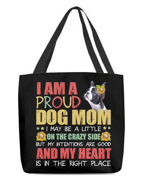 Boston Terrier-Right Place-Cloth Tote Bag