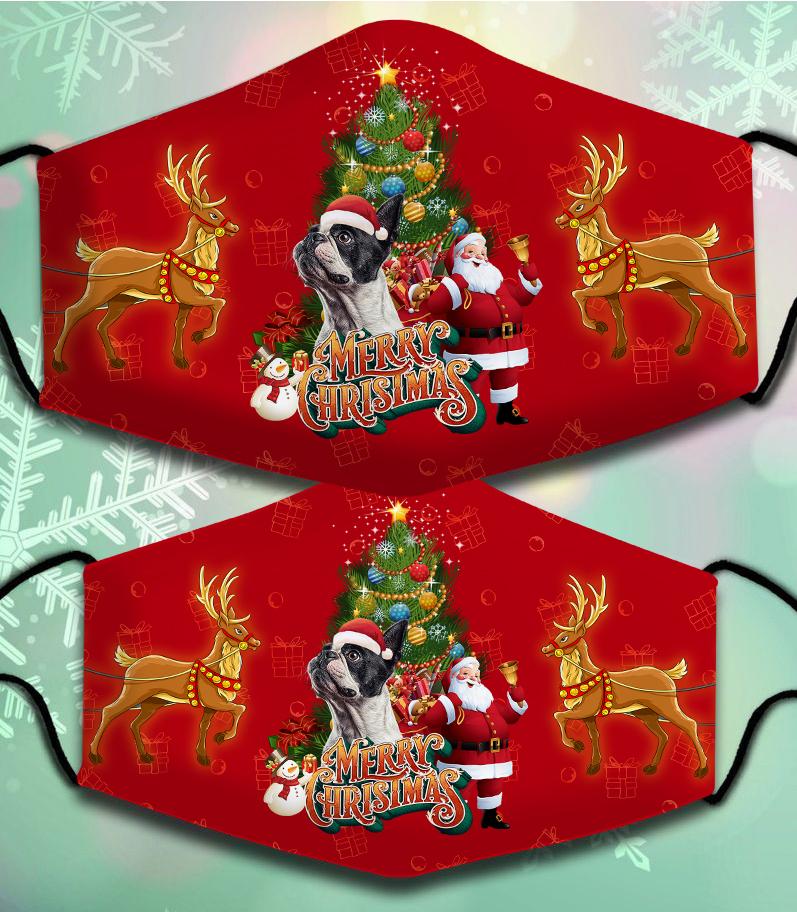 Boston Terrier-Santa Claus&Dog-Veil