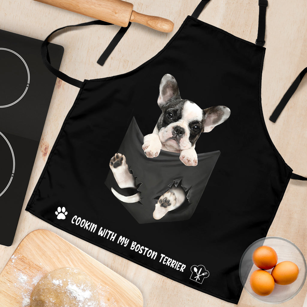 Boston Terrier 3 Cookin' With Me Apron