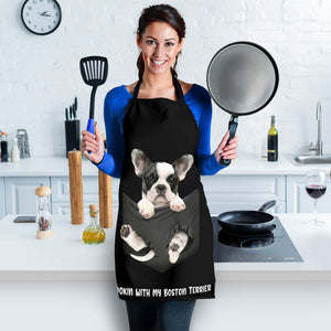 Boston Terrier 3 Cookin' With Me Apron