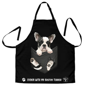 Boston Terrier 3 Cookin' With Me Apron