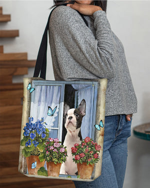 Boston Terrier3 Today I Choose Joy-Cloth Tote Bag