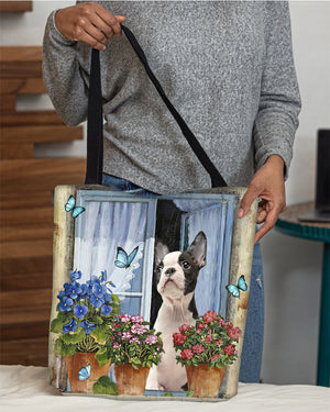 Boston Terrier3 Today I Choose Joy-Cloth Tote Bag