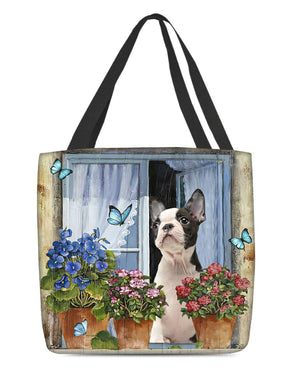 Boston Terrier3 Today I Choose Joy-Cloth Tote Bag