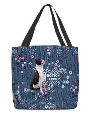 Boston Terrier Pround Mom-Cloth Tote Bag