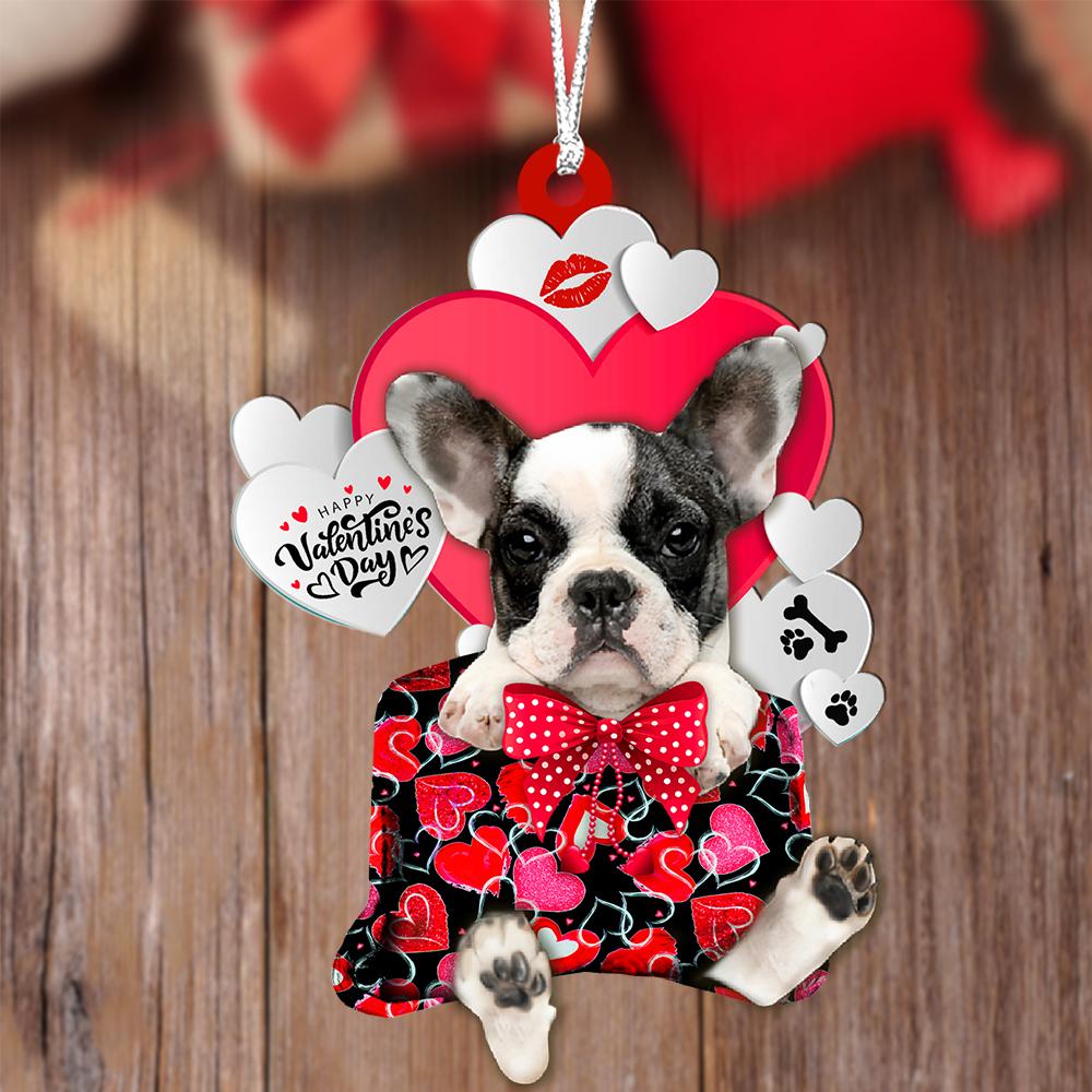 Boston Terrier Valentine's Day Sleeping Bag-Two Sides Ornament