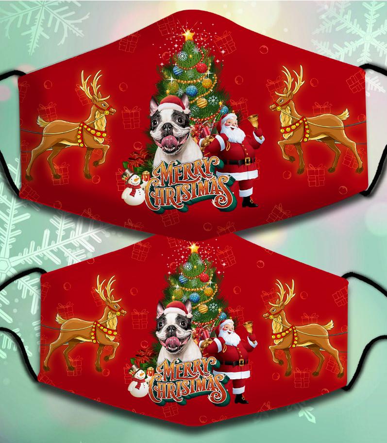 Boston terrier 2-Santa Claus&Dog-Veil