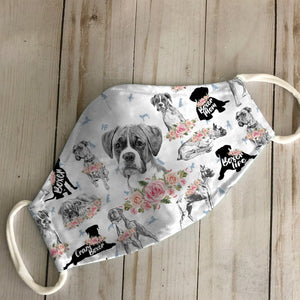 Boxer Floral Vintage EZ07 2606 Face Mask