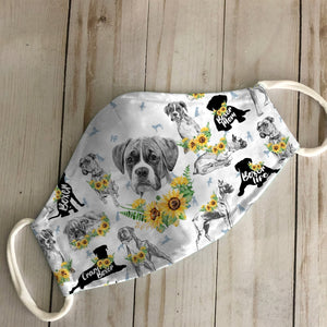 Boxer Sunflower EZ07 2606 Face Mask