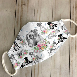 Boxer Floral Vintage EZ10 2206 Face Mask