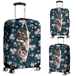 Boxer-Flowers-Luggage covers