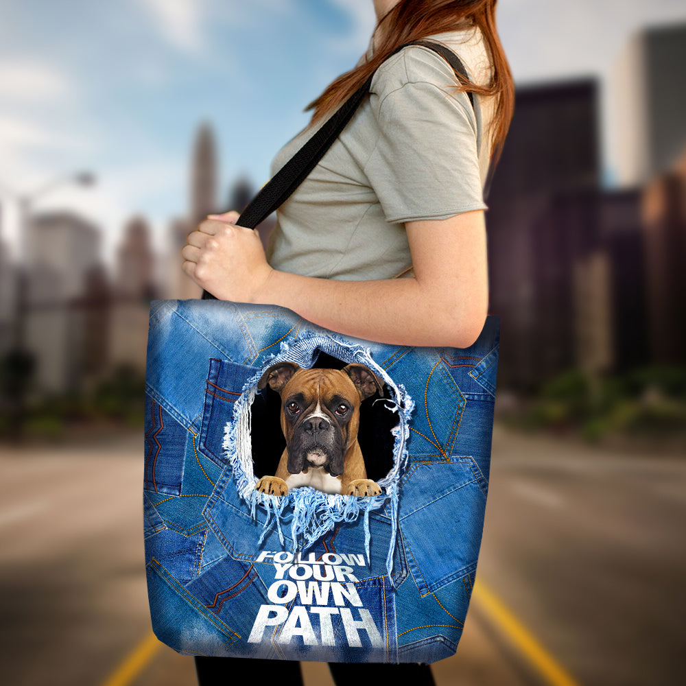 Boxer -Follow Your Own Path-Cloth Tote Bag