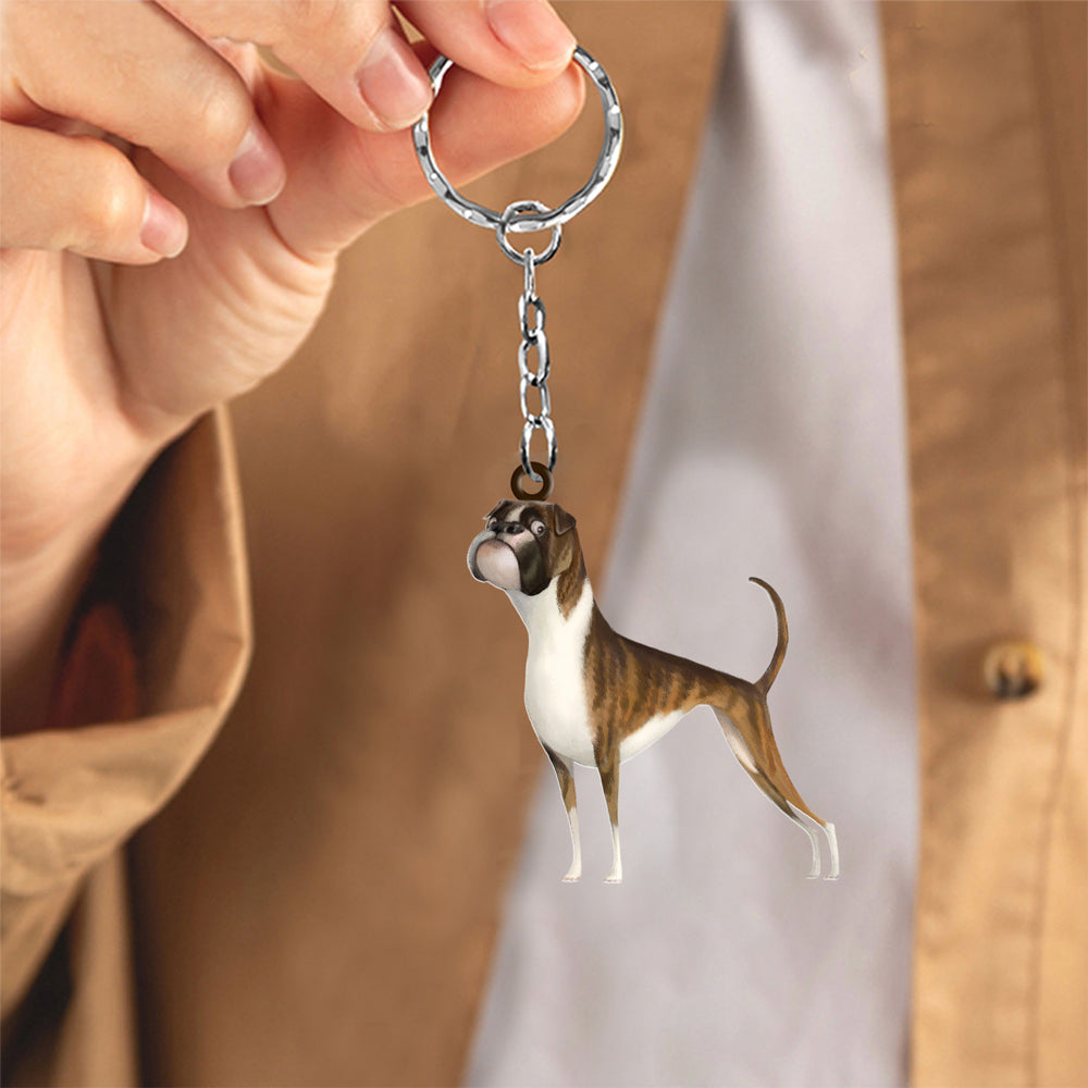 Boxer-Look at me flat Acrylic Keychain