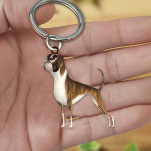 Boxer-Look at me flat Acrylic Keychain