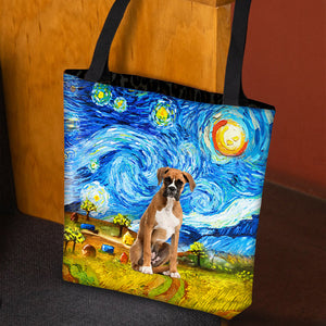 Boxer-Oil Painting-Cloth Tote Bag