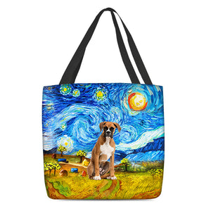 Boxer-Oil Painting-Cloth Tote Bag