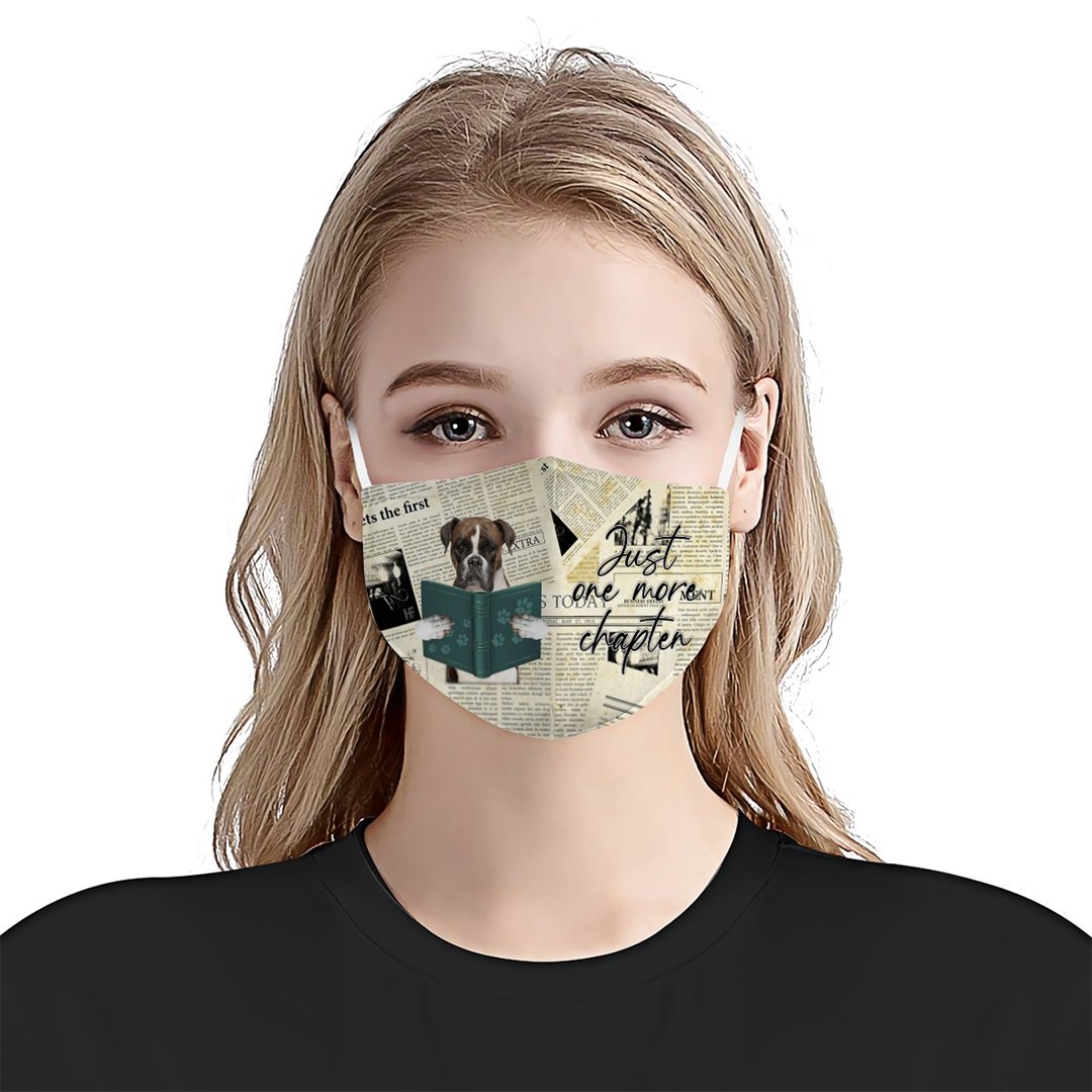 Boxer Terrier Just One More Chapter EZ07 3007 Face Mask