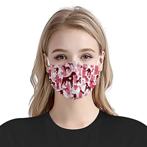 Boxer &amp; Wine Pattern EZ07 2707 Face Mask