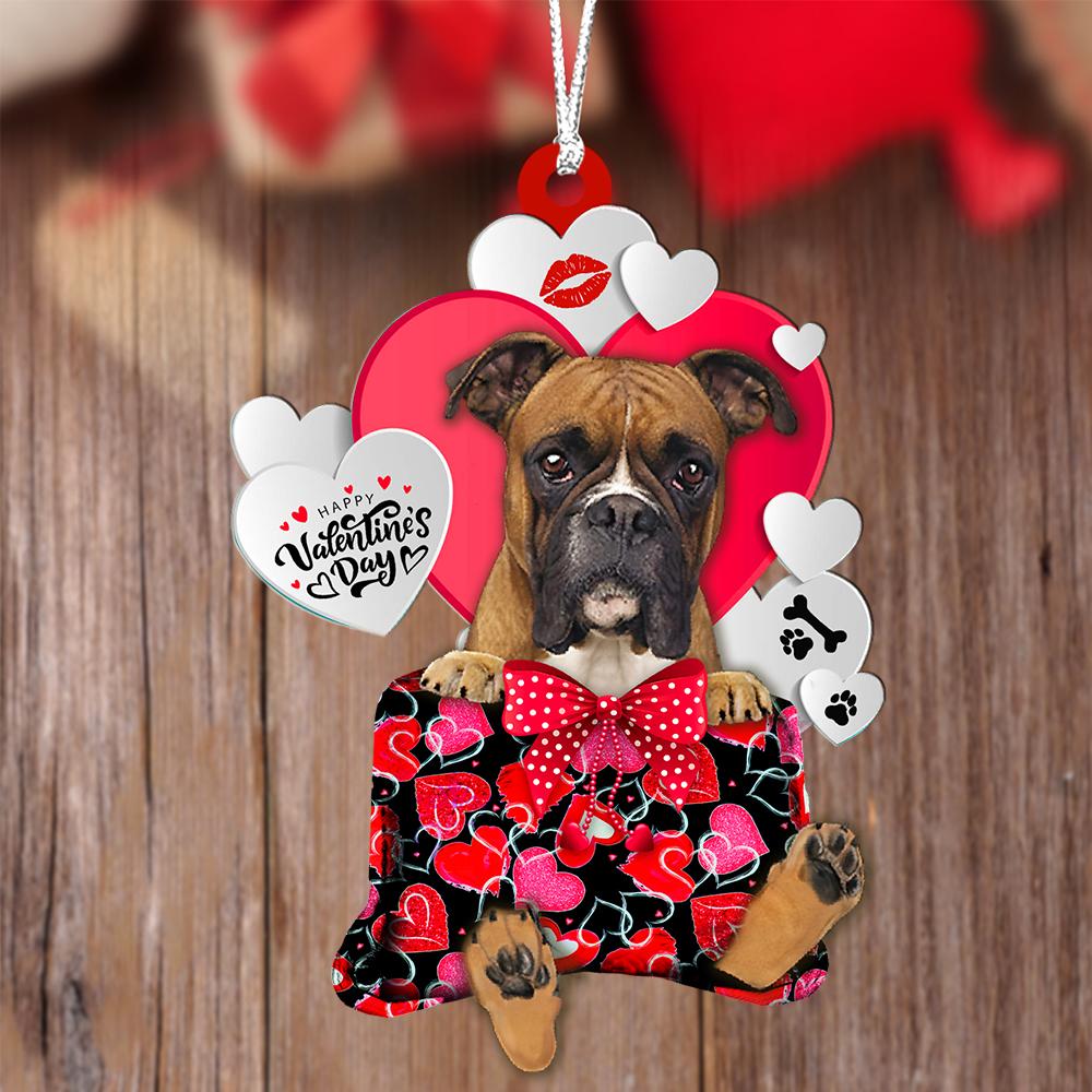 Boxer1 Valentine's Day Sleeping Bag-Two Sides Ornament