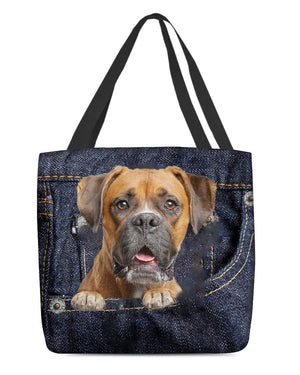 Boxer-Dark Denim-Cloth Tote Bag