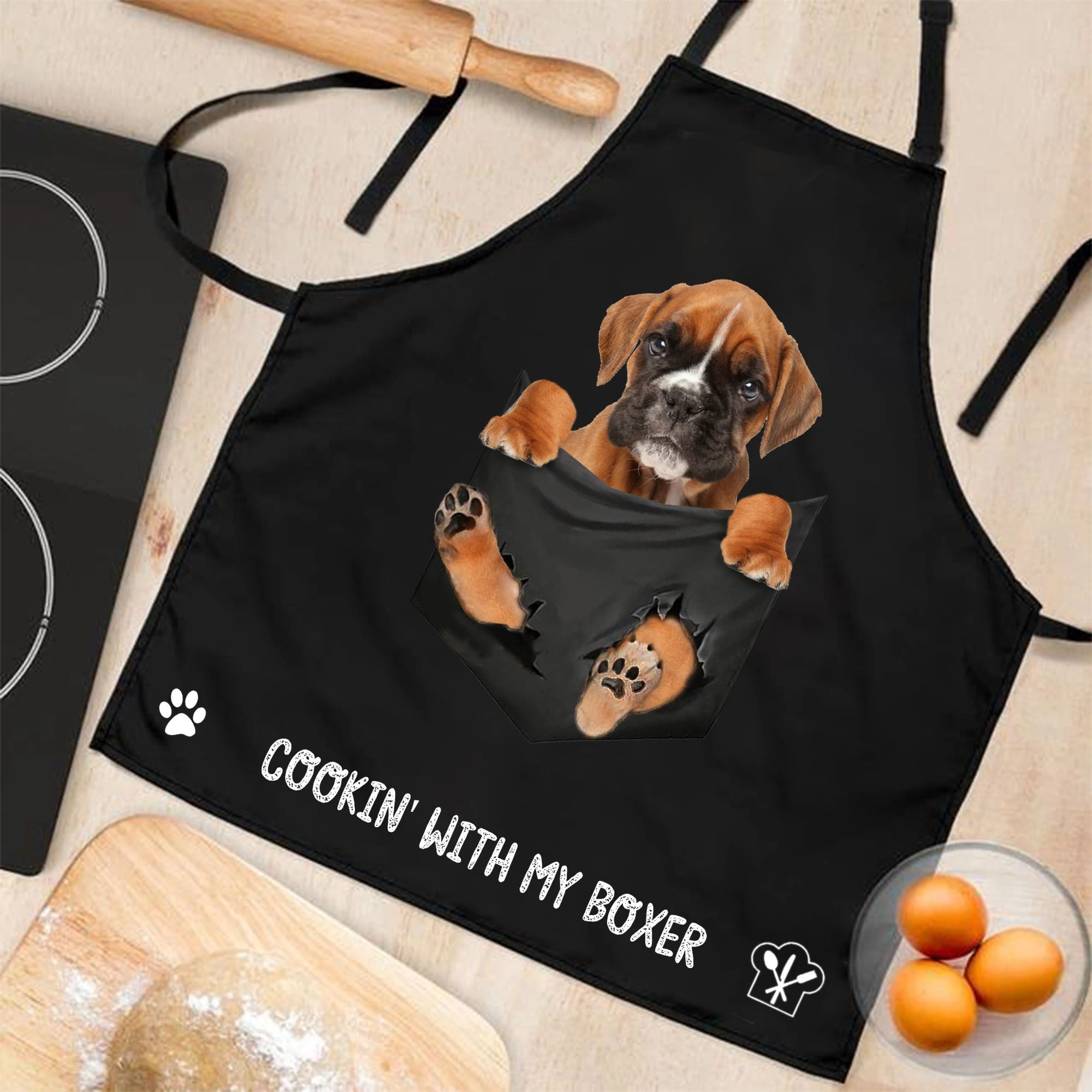 Boxer  Cookin' With Me Apron