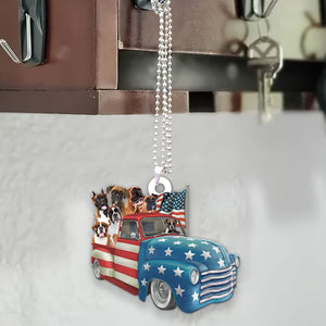 Boxer Happy Independence Day Two Sides Ornament