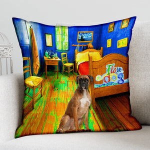 Boxer In the Bedroom-Pillow Case