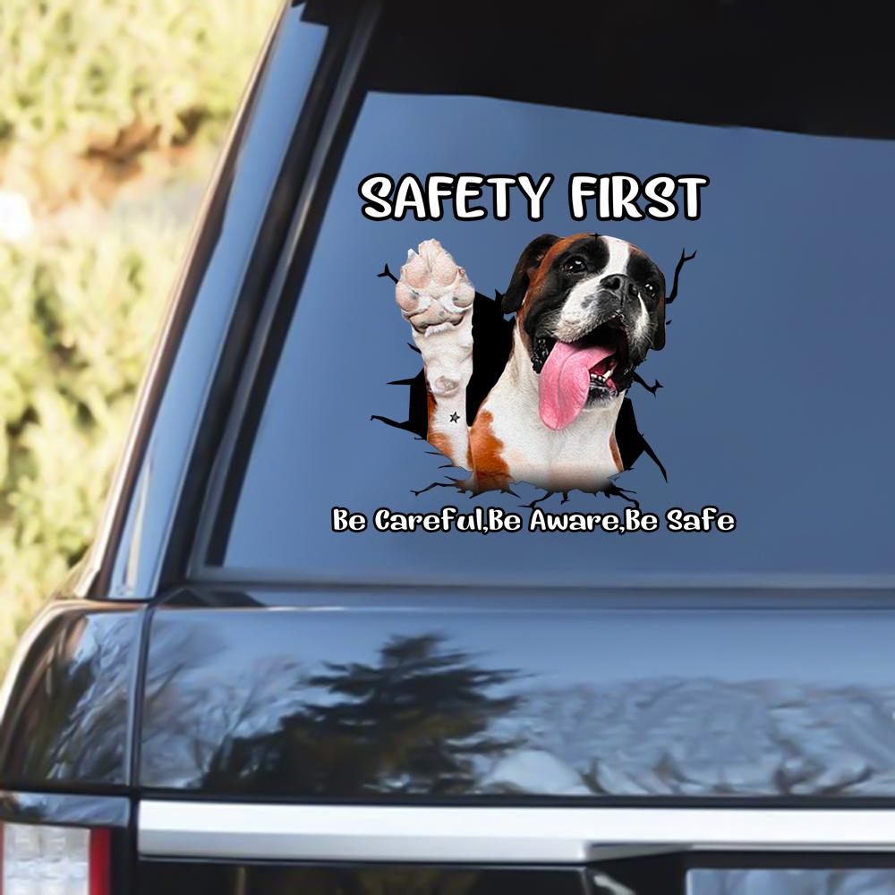 Boxer Safety First Decal