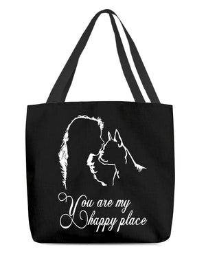 Boxer You Are My Happy Place-Cloth Tote Bag