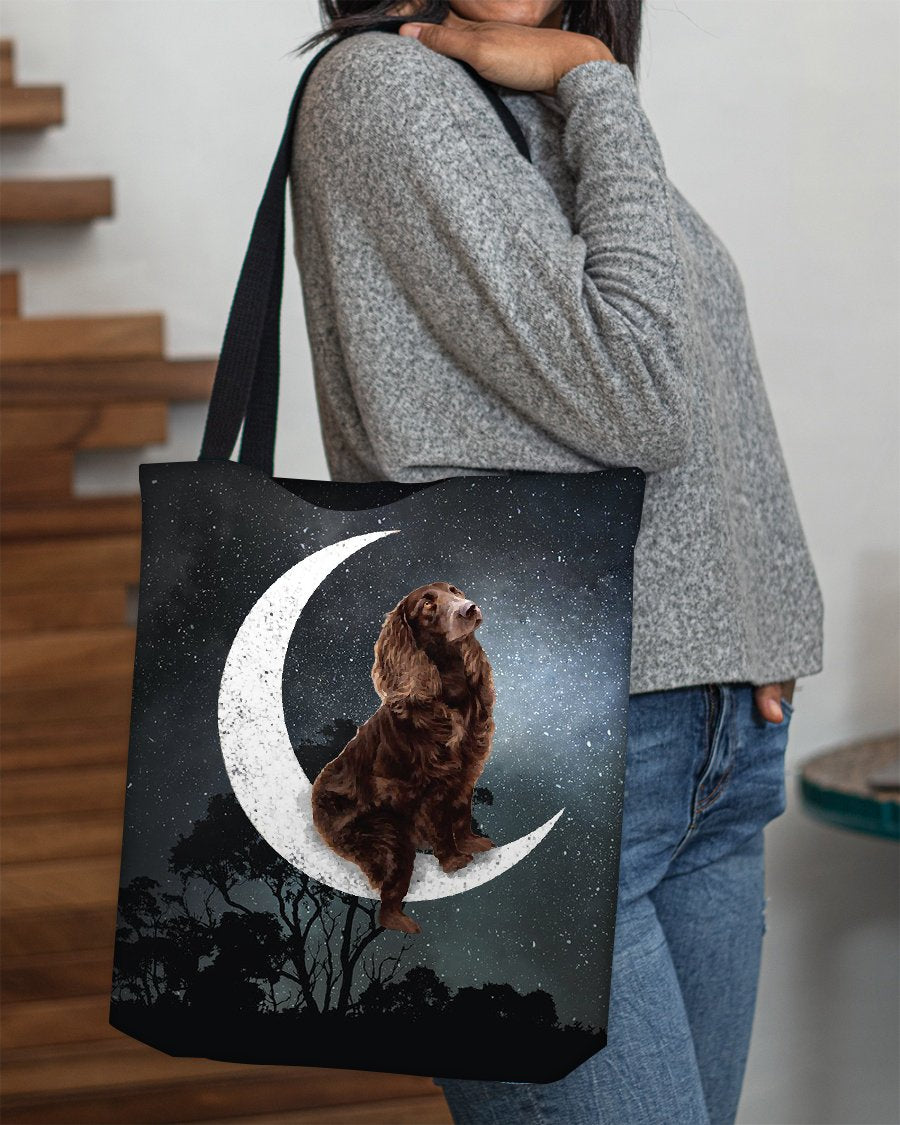 Boykin Spaniel-Sit On The Moon-Cloth Tote Bag