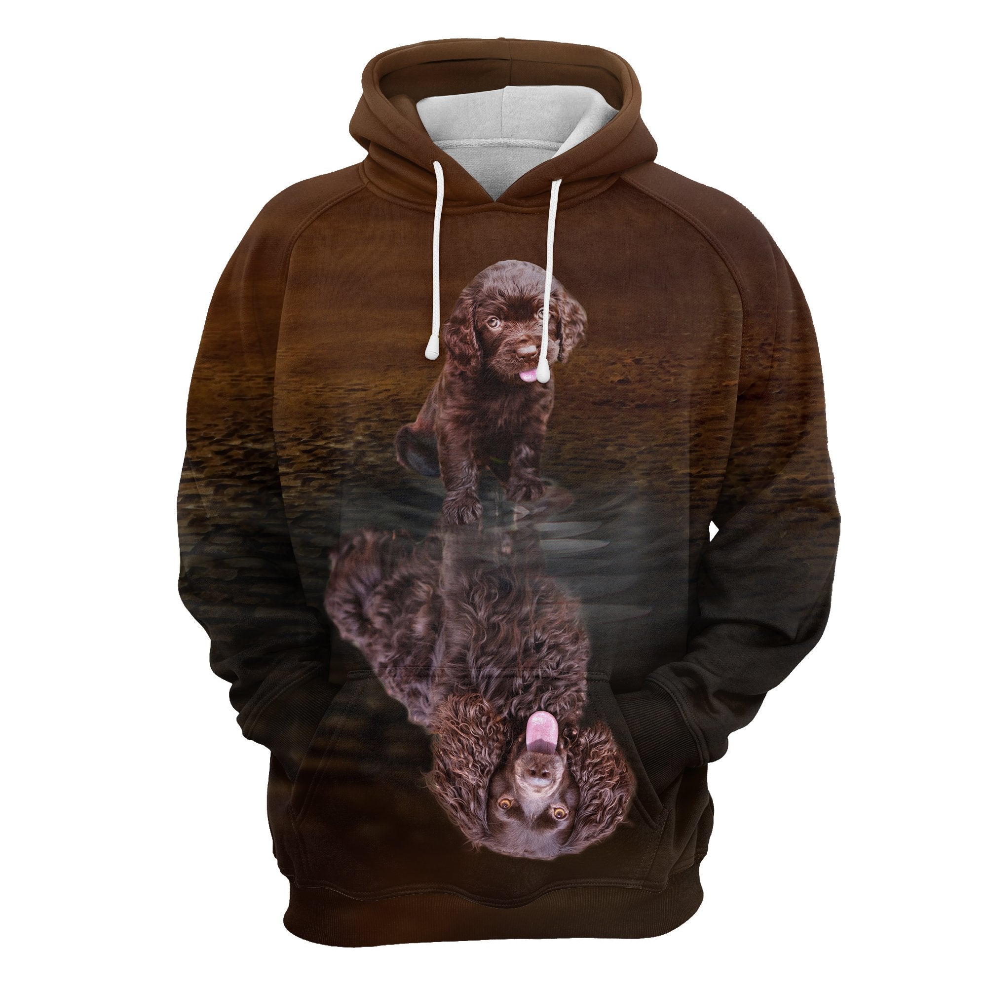 Cute Boykin Spaniel Reflection All Over Hoodie