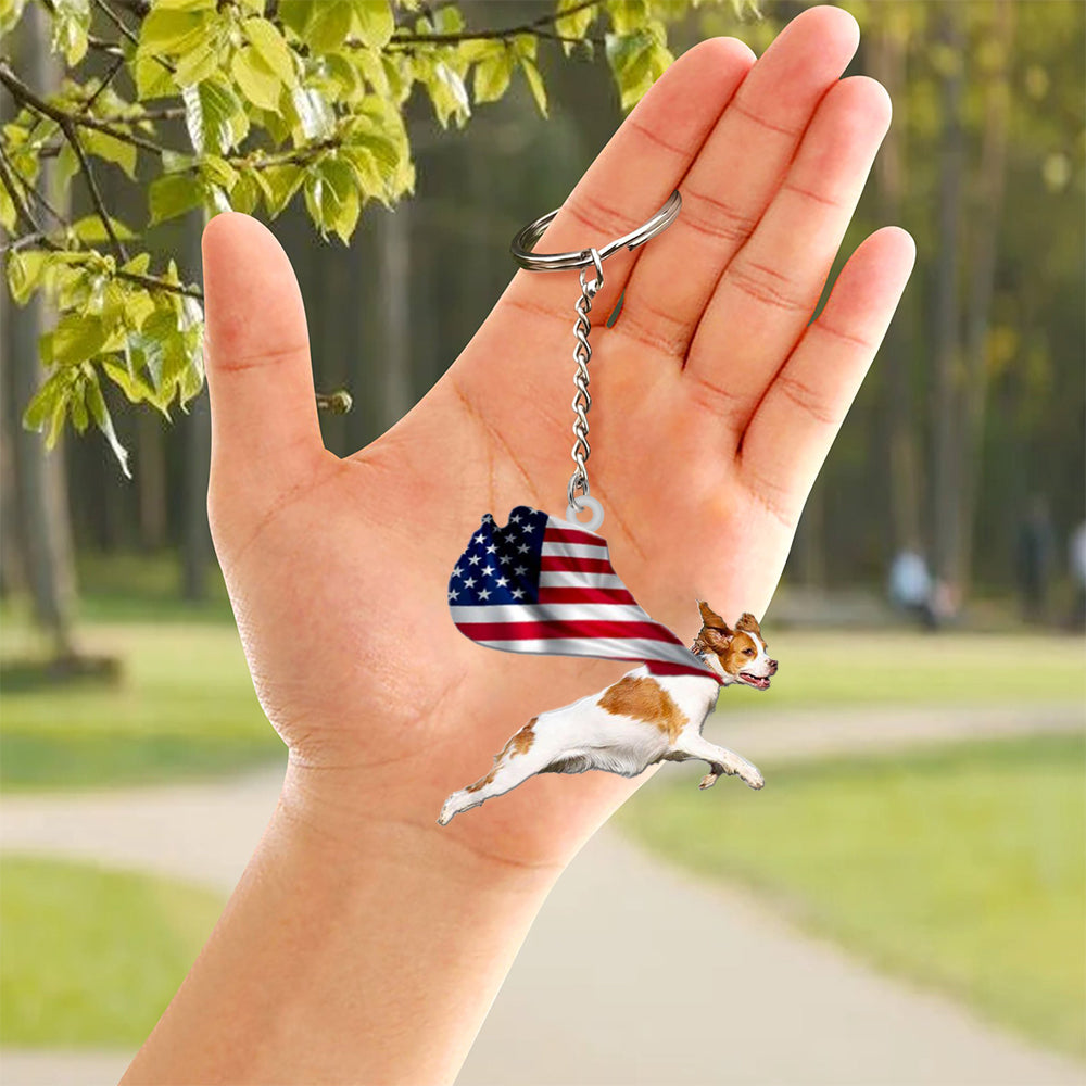 Brittany-Happy Independence Day Flat Acrylic Keychain