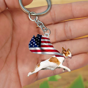 Brittany-Happy Independence Day Flat Acrylic Keychain