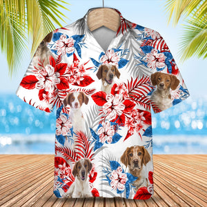 Brittany American Flag Hawaiian Shirt