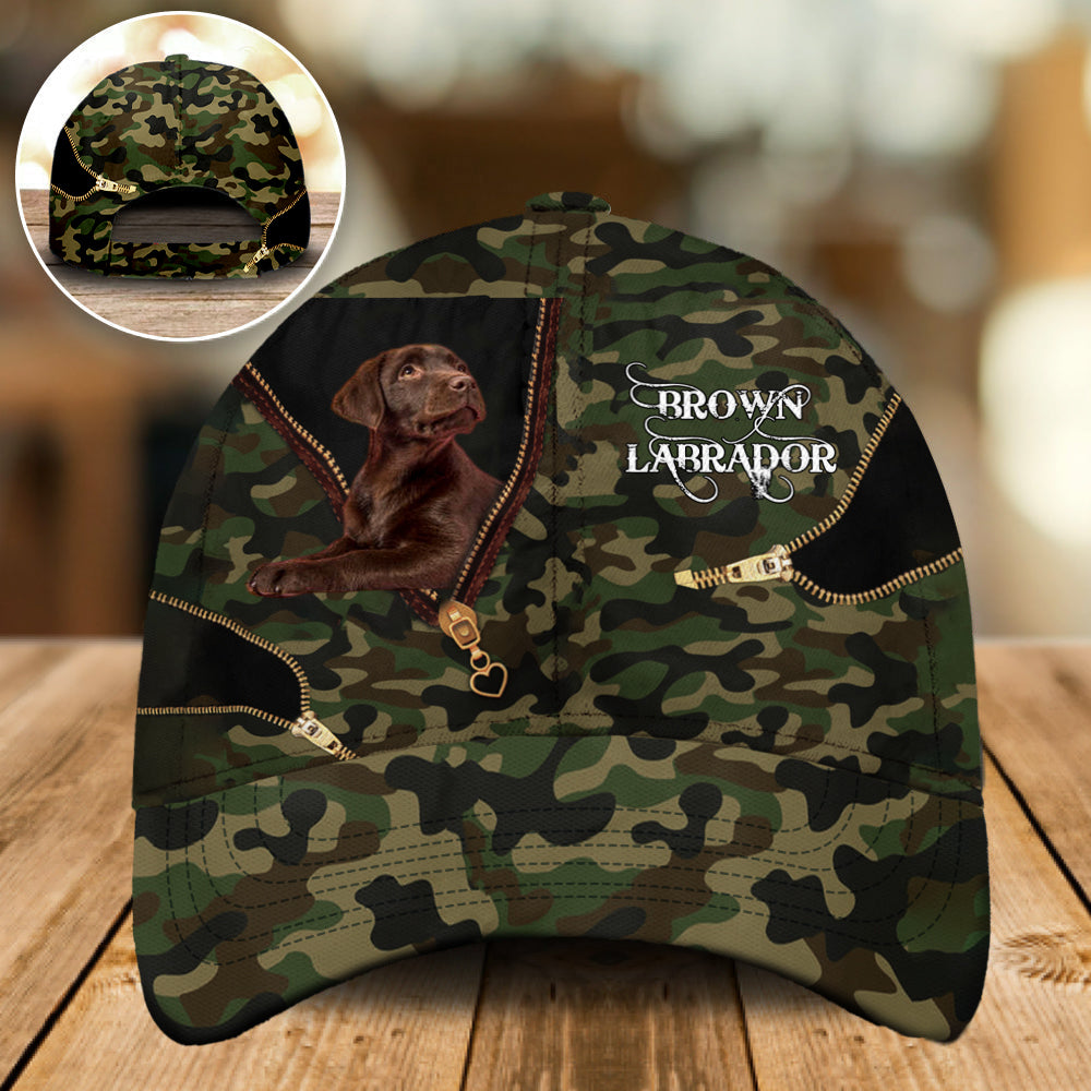 Brown Labrador Camo Cap