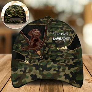 Brown Labrador Camo Cap