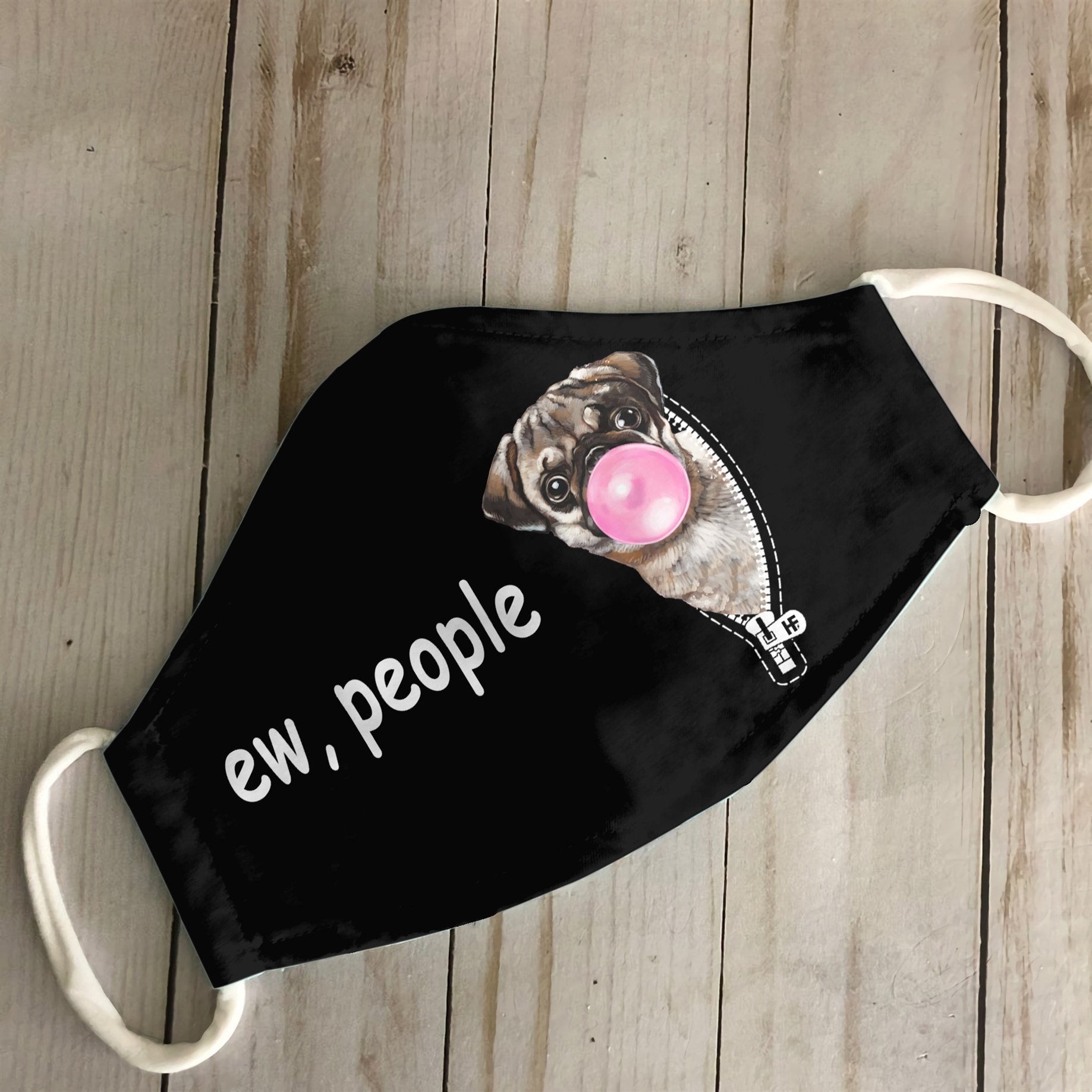 Bubble Pug Ew People EZ12 0207 Face Mask