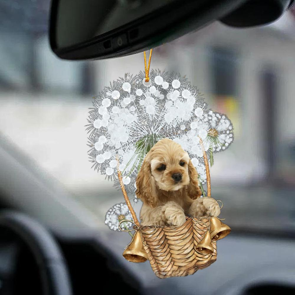 Buff Cocker Spaniel-Dandelion-Two Sided Ornament