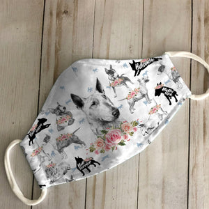 Bull Terrier Floral Vintage EZ07 2606 Face Mask
