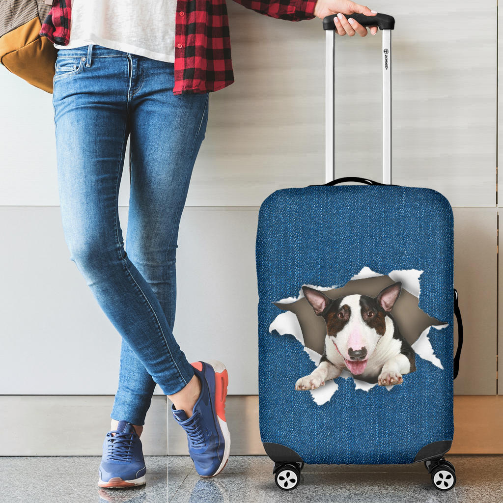 Bull Terrier-Torn Paper Luggage Covers