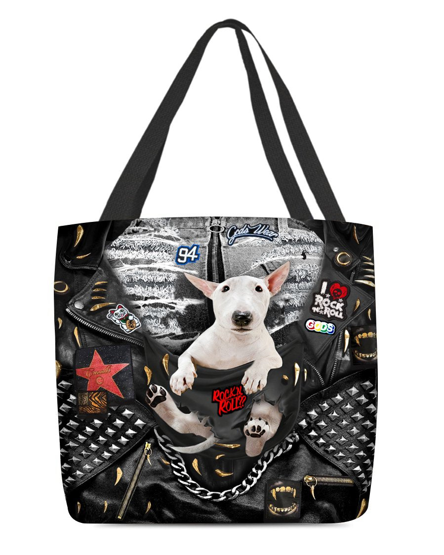 Bull Terrier1-Rock Dog-Cloth Tote Bag