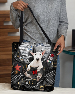 Bull Terrier1-Rock Dog-Cloth Tote Bag