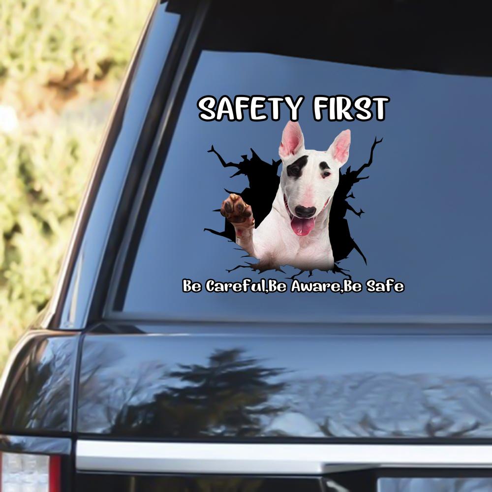 Bull Terrier Safety First Decal