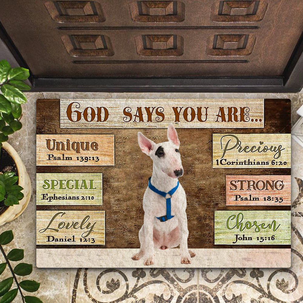 Bull  Terrier  (4) God Says You Are Doormat