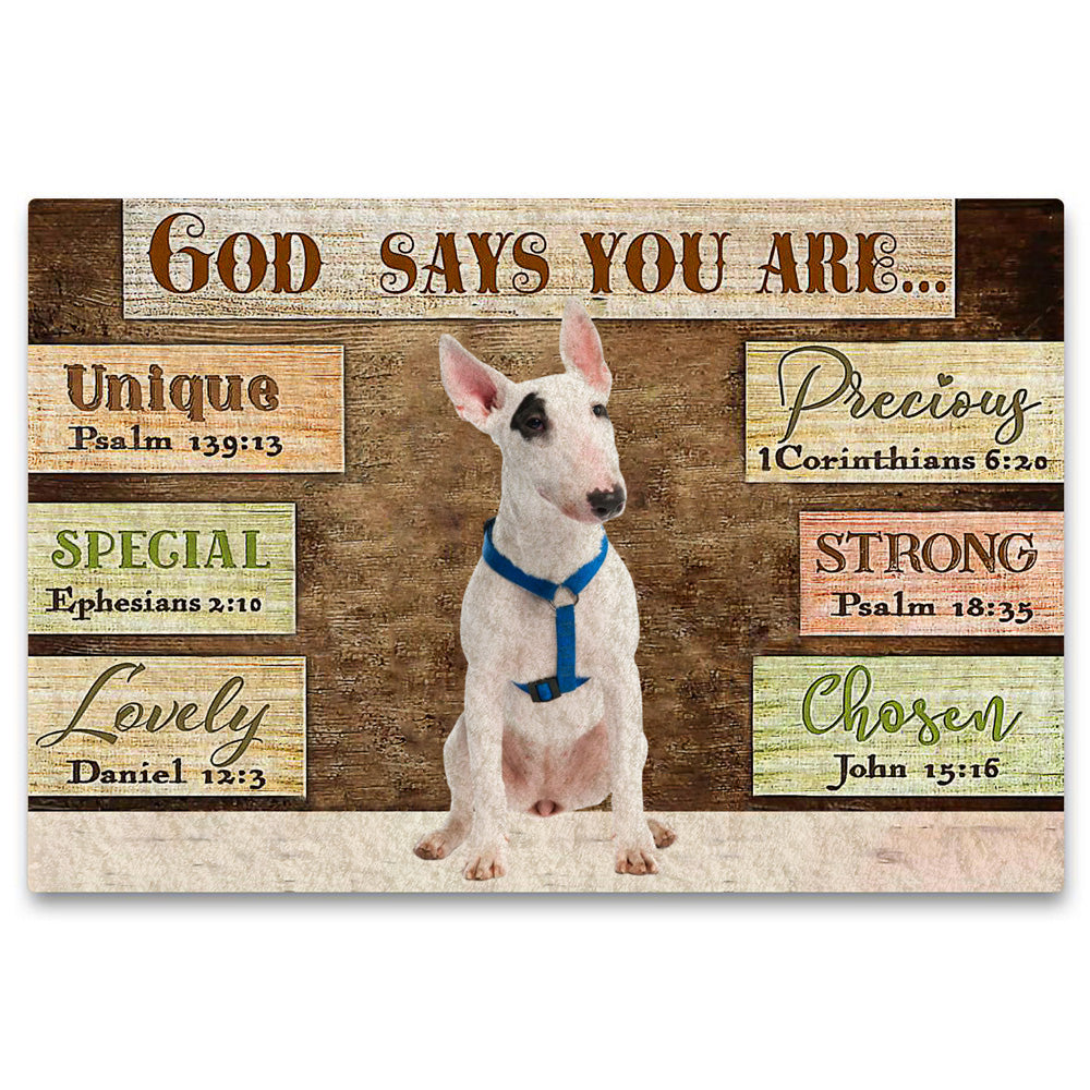 Bull  Terrier  (4) God Says You Are Doormat