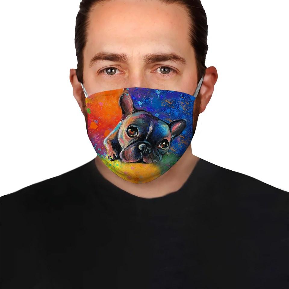 Premium Bulldog Art Version 02 EZ09 1504 Face Mask